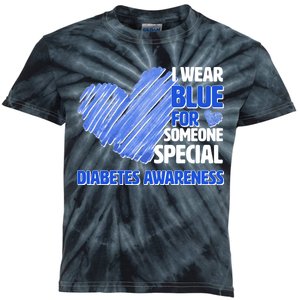 I Wear Blue For Someone Special Diabetes Awareness Kids Tie-Dye T-Shirt