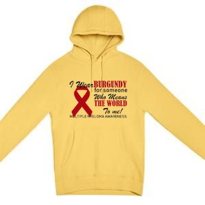 I Wear Burgundy Multiple Myeloma  Premium Pullover Hoodie