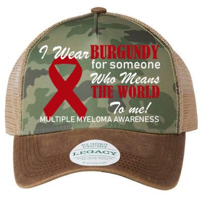 I Wear Burgundy Multiple Myeloma  Legacy Tie Dye Trucker Hat