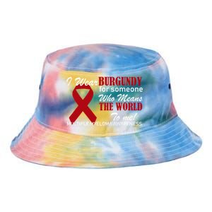 I Wear Burgundy Multiple Myeloma  Tie Dye Newport Bucket Hat