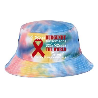 I Wear Burgundy Multiple Myeloma  Tie Dye Newport Bucket Hat