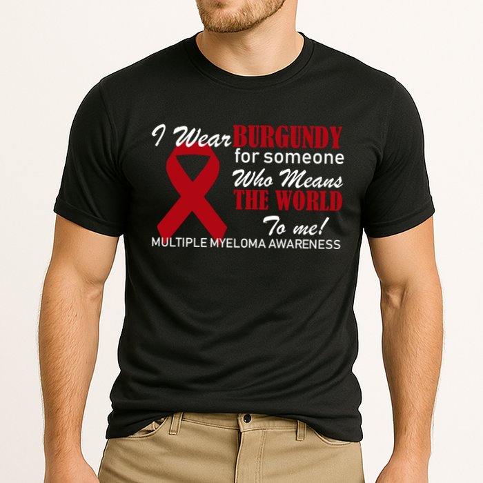 I Wear Burgundy Multiple Myeloma  Cooling Performance Crew T-Shirt