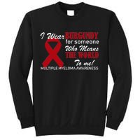 I Wear Burgundy Multiple Myeloma  Sweatshirt