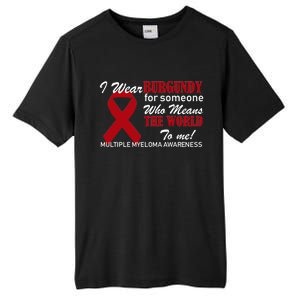 I Wear Burgundy Multiple Myeloma  Tall Fusion ChromaSoft Performance T-Shirt