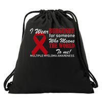 I Wear Burgundy Multiple Myeloma  Drawstring Bag