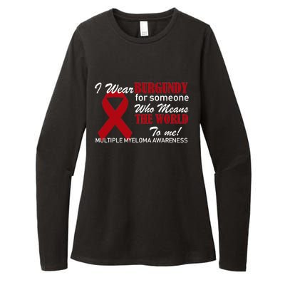 I Wear Burgundy Multiple Myeloma  Womens CVC Long Sleeve Shirt