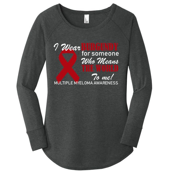 I Wear Burgundy Multiple Myeloma  Women's Perfect Tri Tunic Long Sleeve Shirt