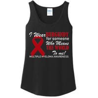 I Wear Burgundy Multiple Myeloma  Ladies Essential Tank