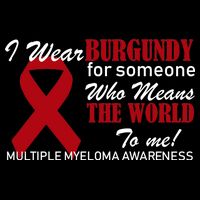 I Wear Burgundy Multiple Myeloma  Flatbill Hat