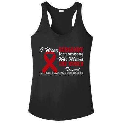 I Wear Burgundy Multiple Myeloma  Ladies PosiCharge Competitor Racerback Tank