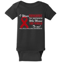 I Wear Burgundy Multiple Myeloma  Baby Bodysuit