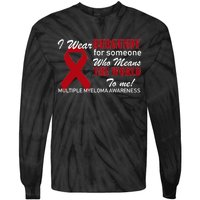 I Wear Burgundy Multiple Myeloma  Tie-Dye Long Sleeve Shirt