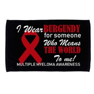 I Wear Burgundy Multiple Myeloma  Microfiber Hand Towel