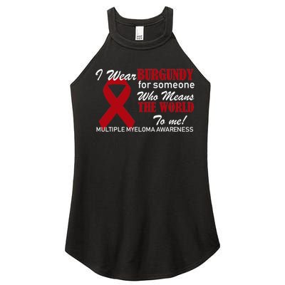 I Wear Burgundy Multiple Myeloma  Women’s Perfect Tri Rocker Tank