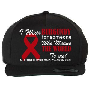 I Wear Burgundy Multiple Myeloma  Wool Snapback Cap