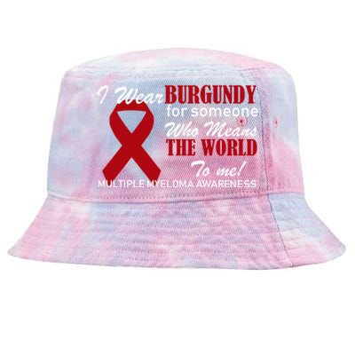 I Wear Burgundy Multiple Myeloma  Tie-Dyed Bucket Hat