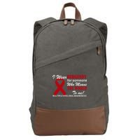 I Wear Burgundy Multiple Myeloma  Cotton Canvas Backpack