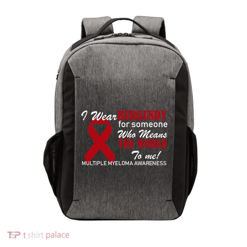 I Wear Burgundy Multiple Myeloma  Vector Backpack