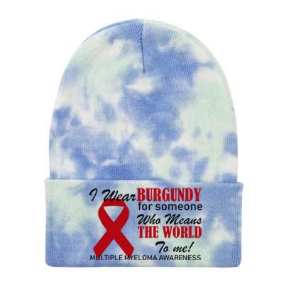 I Wear Burgundy Multiple Myeloma  Tie Dye 12in Knit Beanie