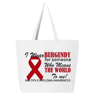 I Wear Burgundy Multiple Myeloma  25L Jumbo Tote