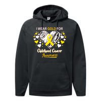 I Wear Gold For Childhood Cancer Awareness  Performance Fleece Hoodie