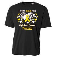 I Wear Gold For Childhood Cancer Awareness  Cooling Performance Crew T-Shirt