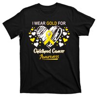 I Wear Gold For Childhood Cancer Awareness  T-Shirt