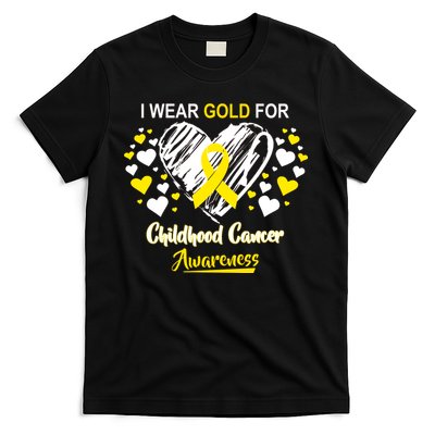 I Wear Gold For Childhood Cancer Awareness  T-Shirt