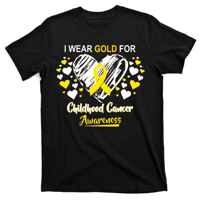 I Wear Gold For Childhood Cancer Awareness  T-Shirt