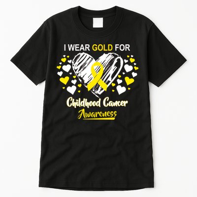 I Wear Gold For Childhood Cancer Awareness  Tall T-Shirt
