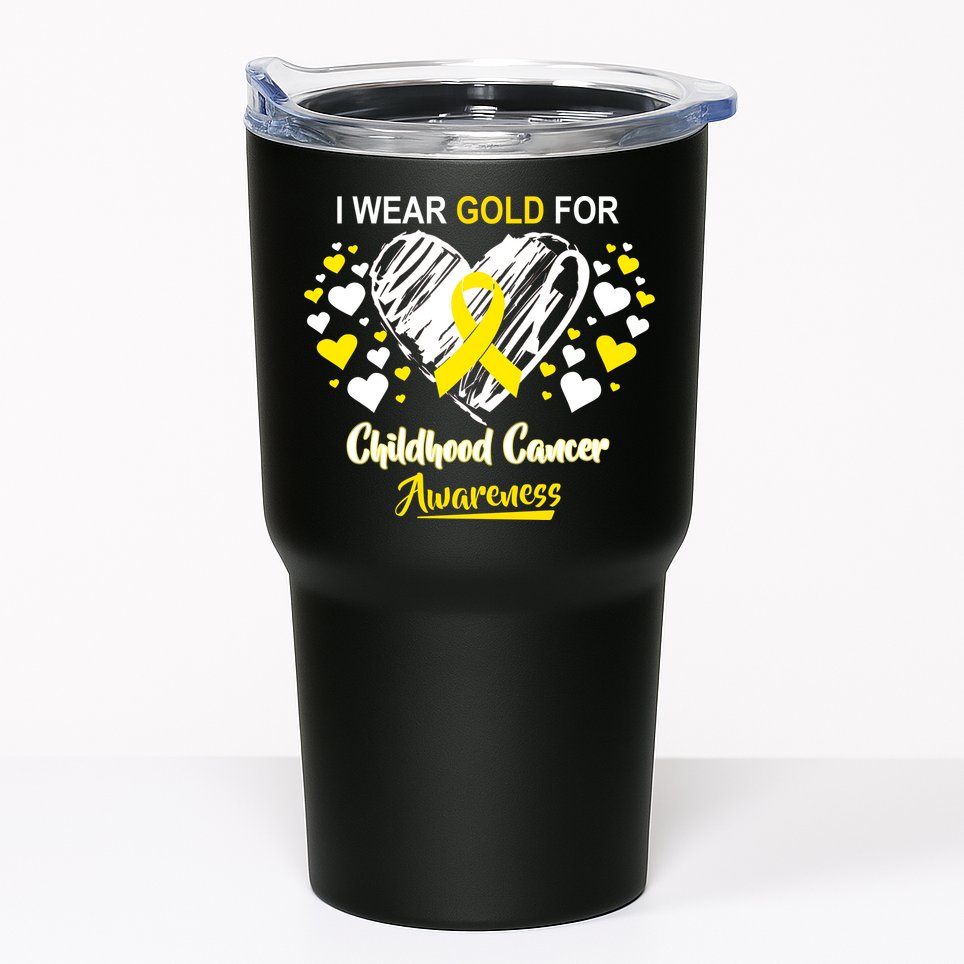 I Wear Gold For Childhood Cancer Awareness  Tumbler