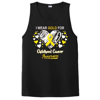 I Wear Gold For Childhood Cancer Awareness  PosiCharge Competitor Tank