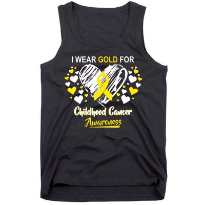 I Wear Gold For Childhood Cancer Awareness  Tank Top