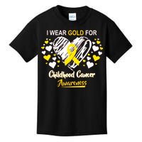 I Wear Gold For Childhood Cancer Awareness  Kids T-Shirt