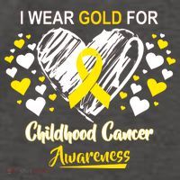 I Wear Gold For Childhood Cancer Awareness  Vector Backpack