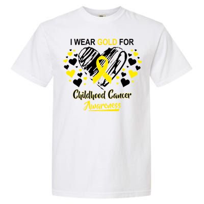 I Wear Gold For Childhood Cancer Awareness  Garment-Dyed Heavyweight T-Shirt