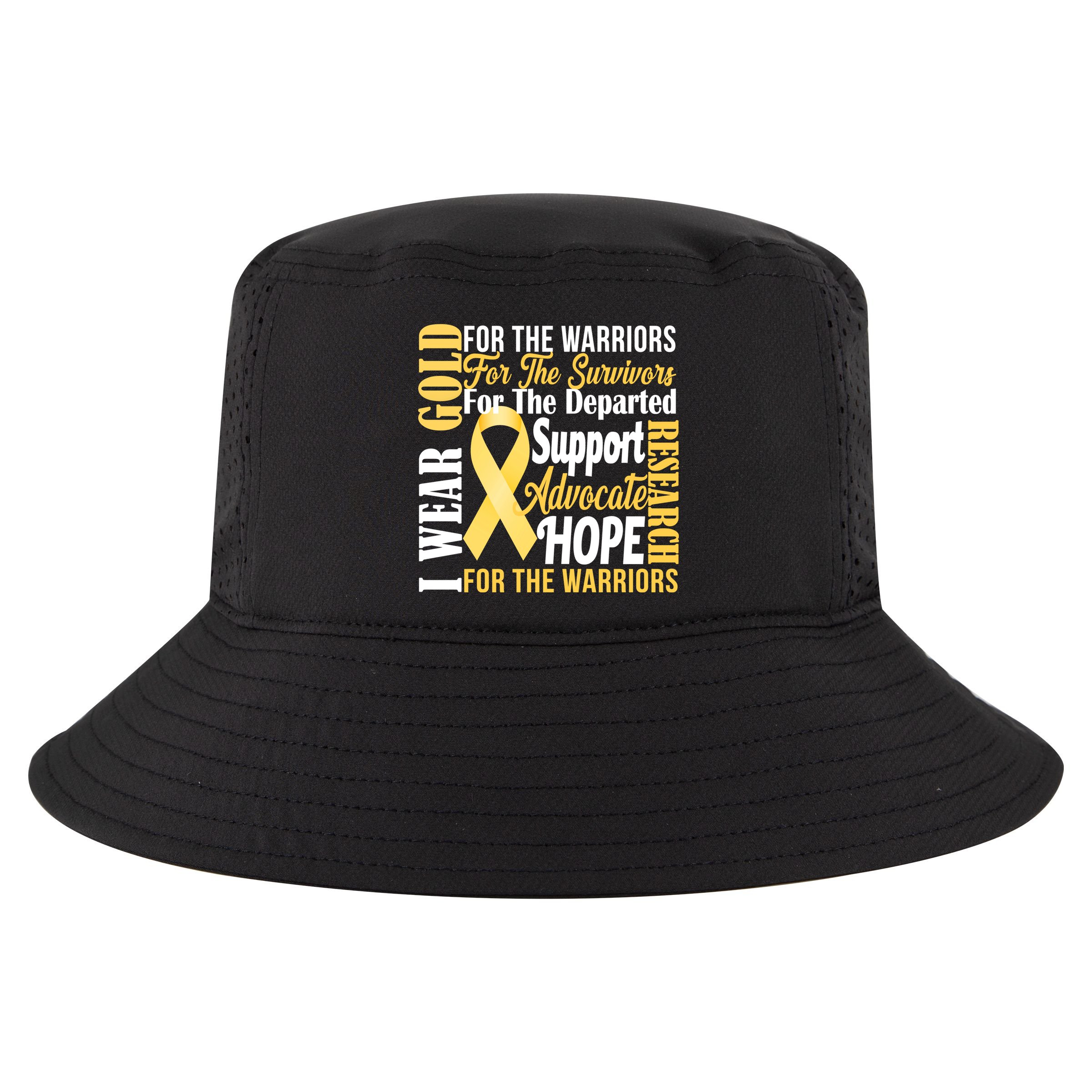 I Wear Gold For Childhood Cancer Awareness 1 Cool Comfort Performance Bucket Hat