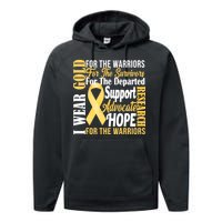 I Wear Gold For Childhood Cancer Awareness 1 Performance Fleece Hoodie