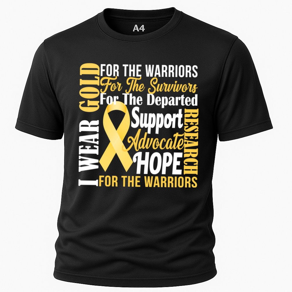 I Wear Gold For Childhood Cancer Awareness 1 Cooling Performance Crew T-Shirt