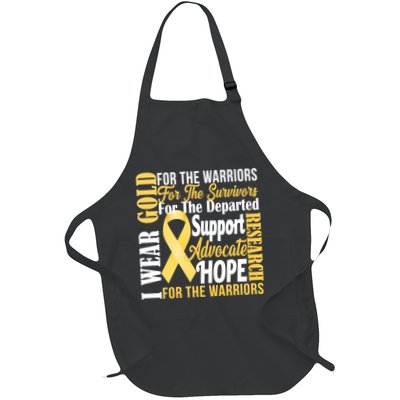 I Wear Gold For Childhood Cancer Awareness 1 Apron