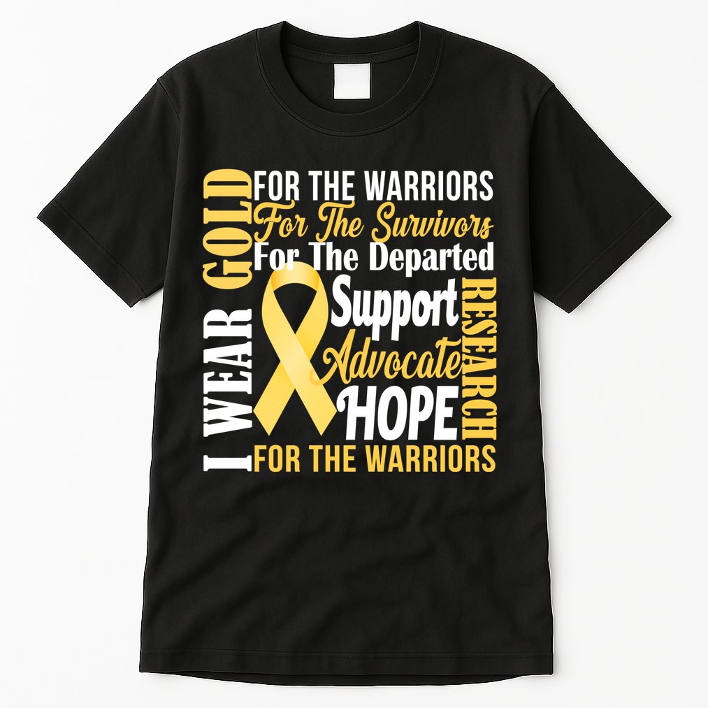I Wear Gold For Childhood Cancer Awareness 1 Tall T-Shirt