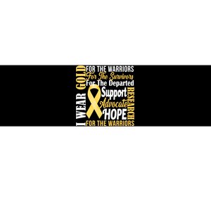 I Wear Gold For Childhood Cancer Awareness 1 Bumper Sticker