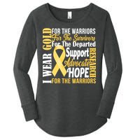 I Wear Gold For Childhood Cancer Awareness 1 Women's Perfect Tri Tunic Long Sleeve Shirt