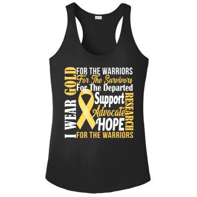 I Wear Gold For Childhood Cancer Awareness 1 Ladies PosiCharge Competitor Racerback Tank