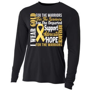 I Wear Gold For Childhood Cancer Awareness 1 Cooling Performance Long Sleeve Crew