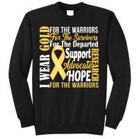 I Wear Gold For Childhood Cancer Awareness 1 Tall Sweatshirt