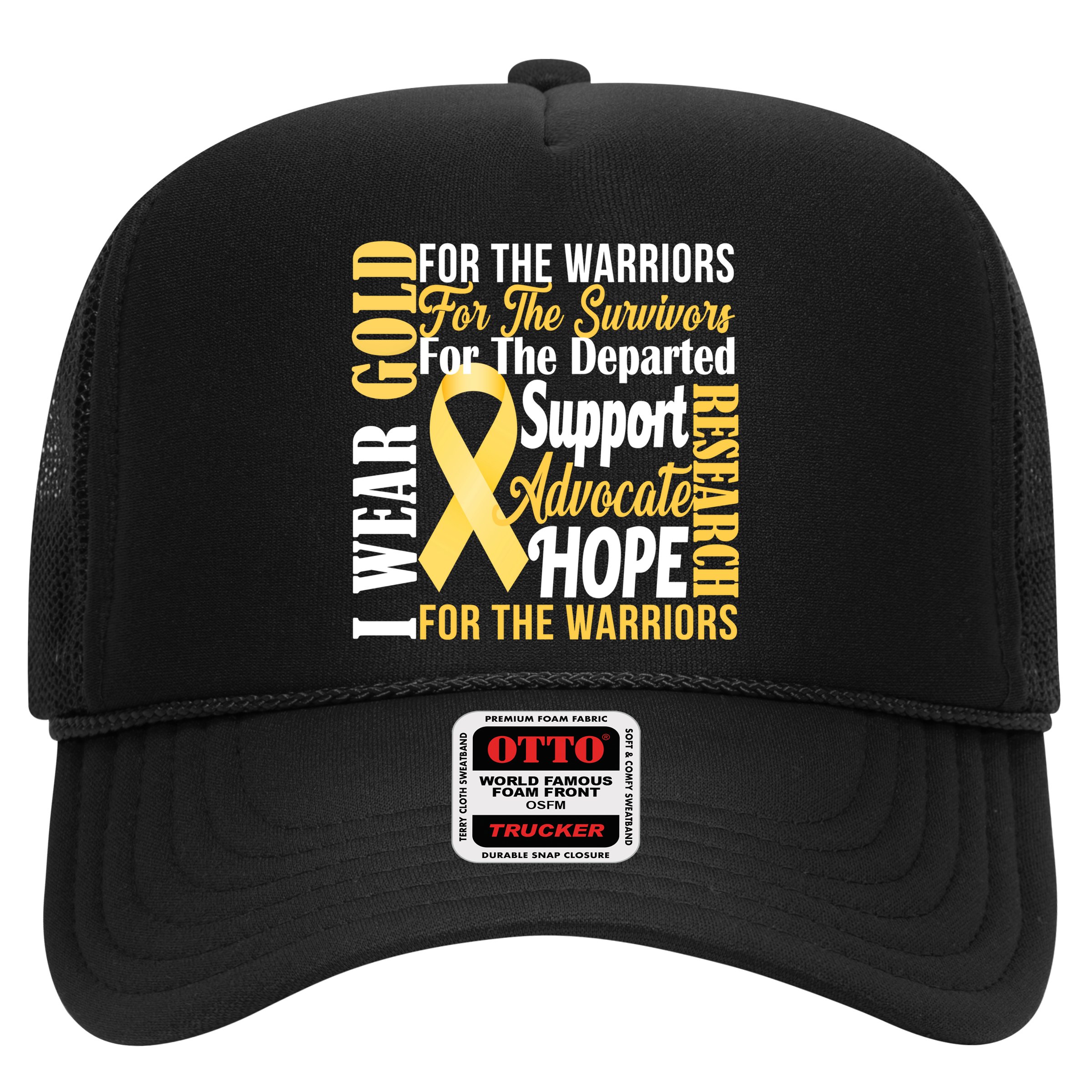I Wear Gold For Childhood Cancer Awareness 1 Hat