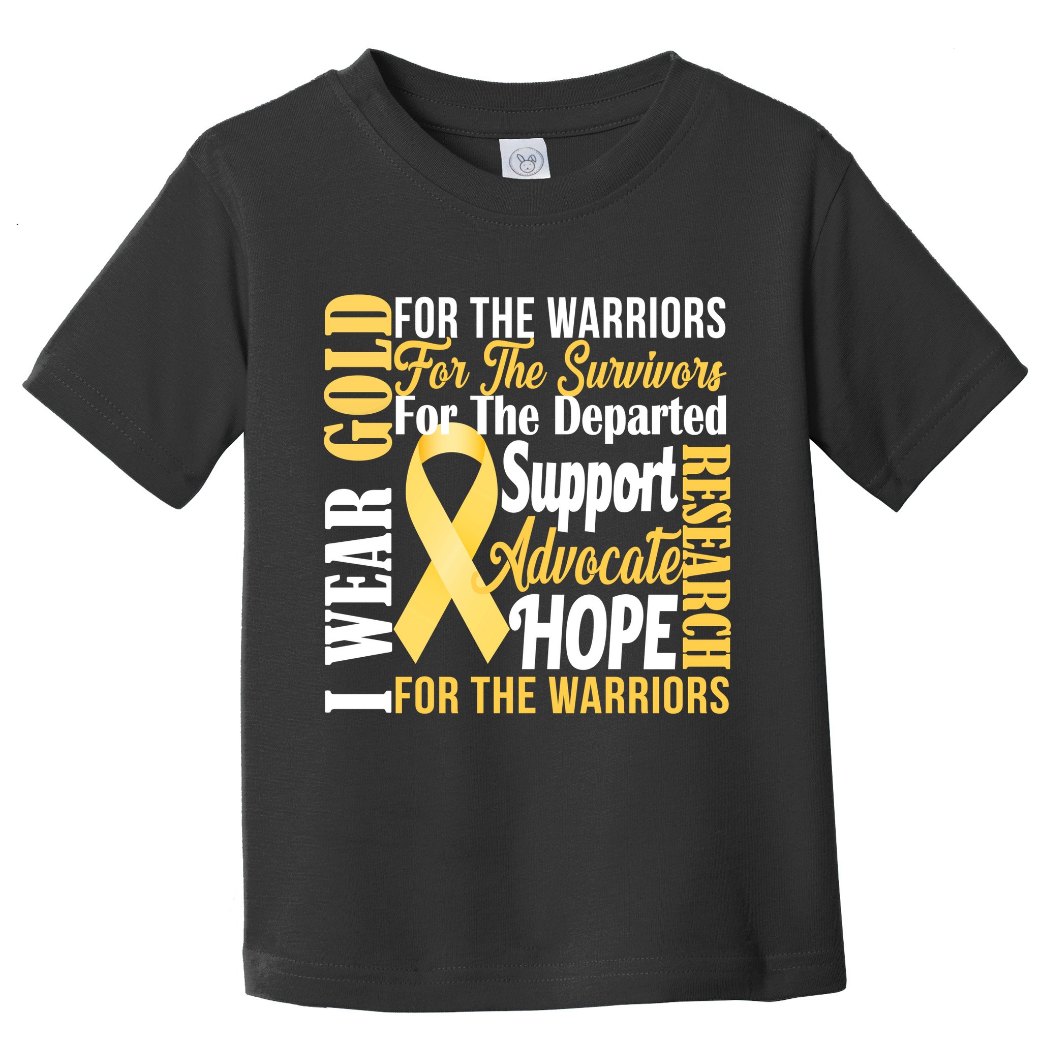 I Wear Gold For Childhood Cancer Awareness 1 Toddler T-Shirt