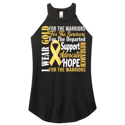 I Wear Gold For Childhood Cancer Awareness 1 Women's Perfect Tri Rocker Tank