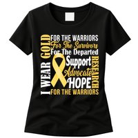 I Wear Gold For Childhood Cancer Awareness 1 Women's T-Shirt